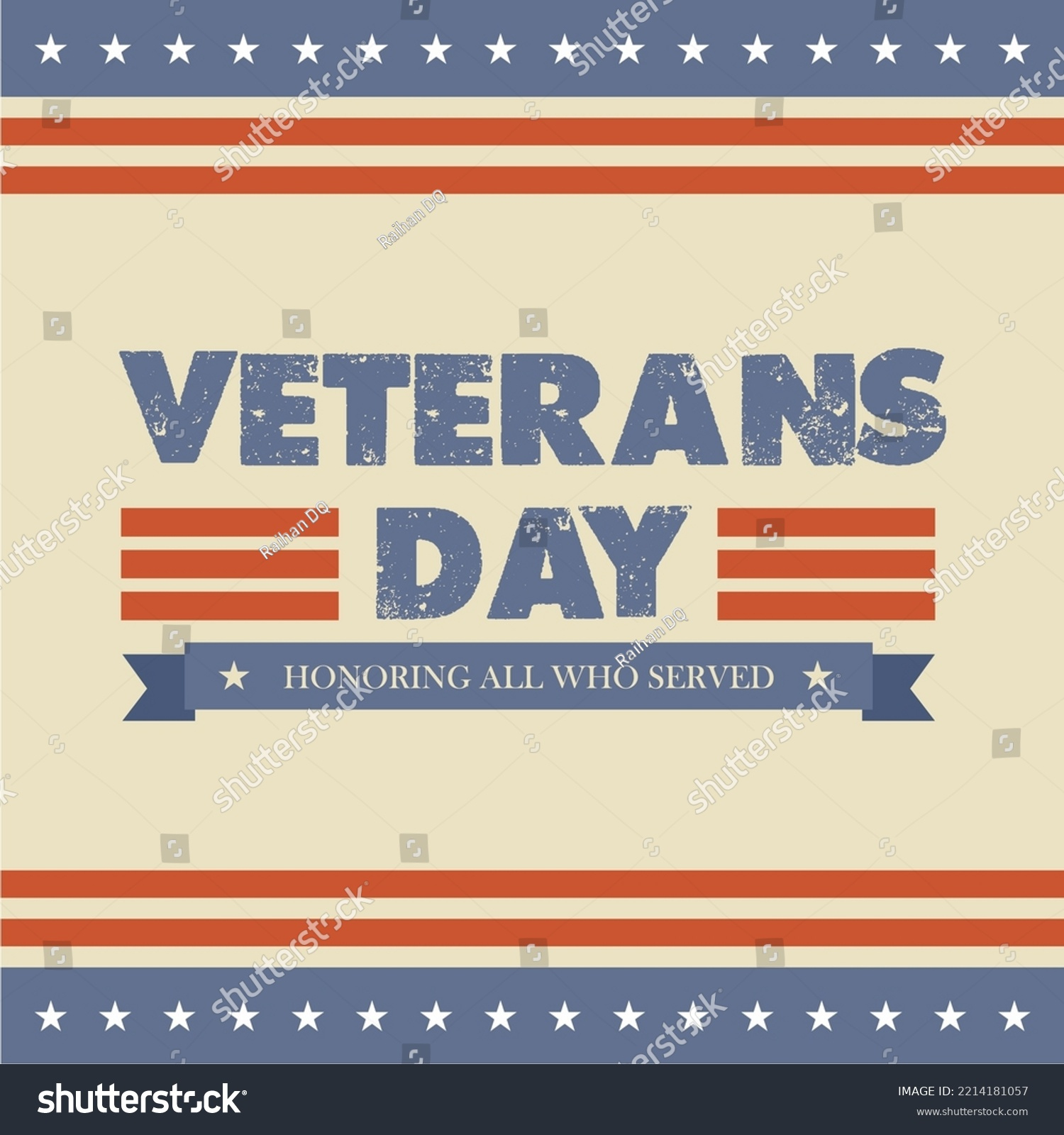 Veterans Day Greeting Card Template Design Stock Vector (Royalty pertaining to Veterans Day Greeting Cards Printable