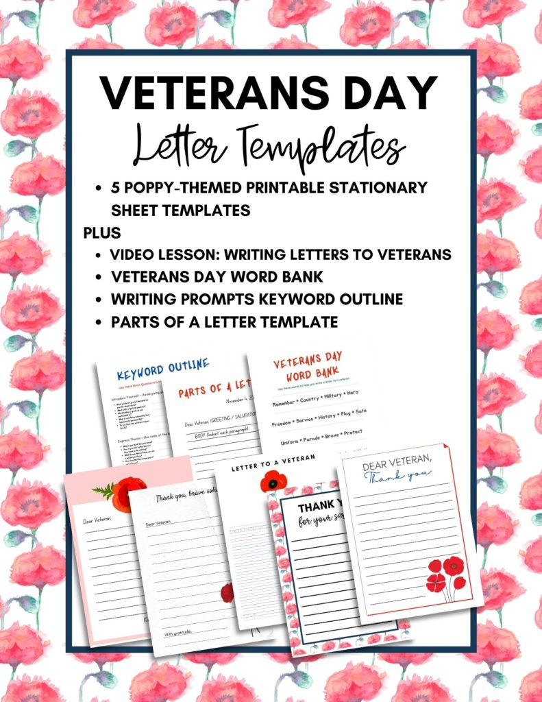 Veterans Day Letter Writing For Kids: 5 Simple Ideas + Free Video within Veterans Day Stationery Printables