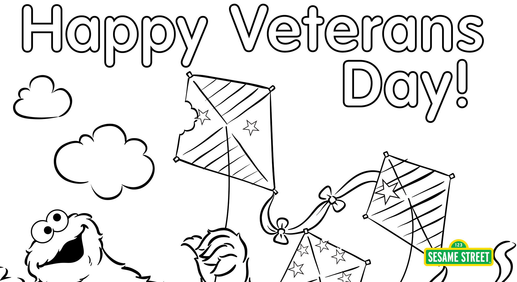 Veterans Day Printables | Sesame Street | Pbs Learningmedia for Veterans Day Coloring Sheet For Kids