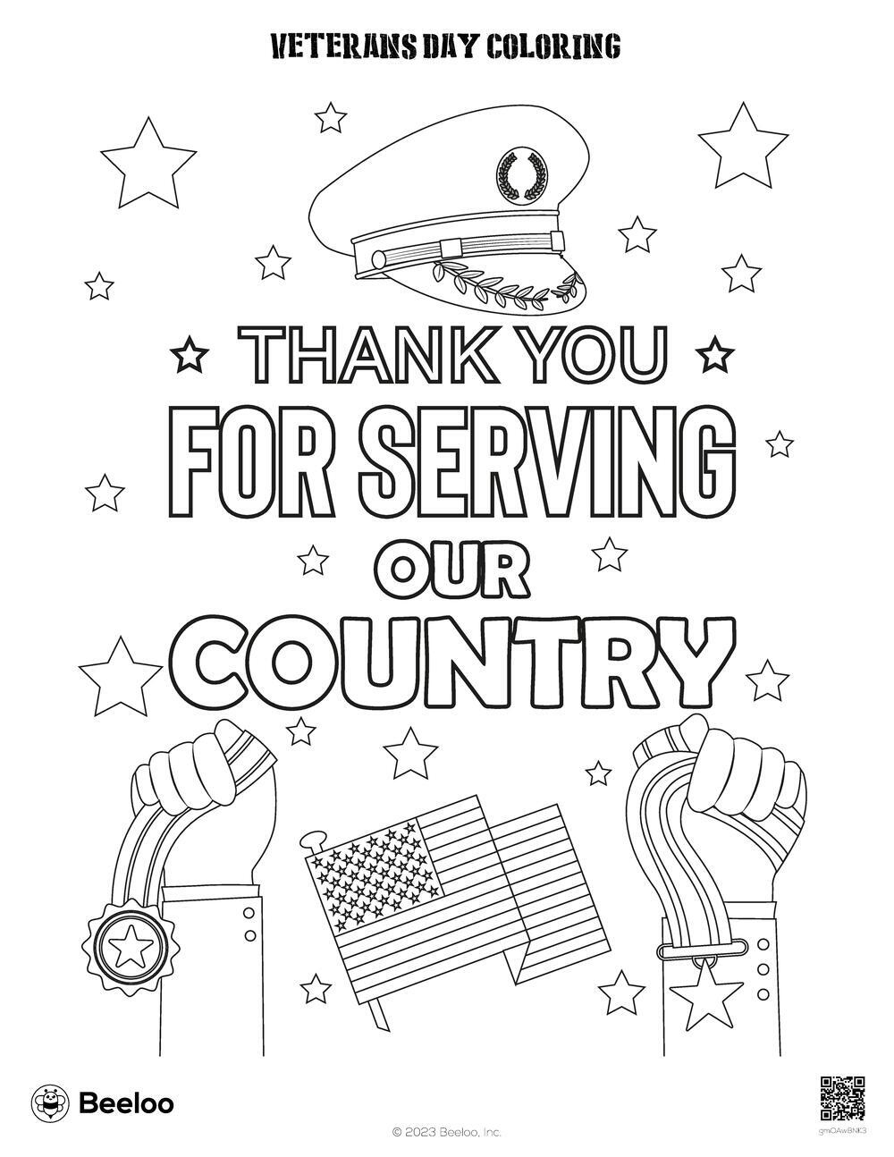 Veterans Day-Themed Coloring Pages • Beeloo Printable Crafts And in Veterans Day Coloring Sheets Pdf