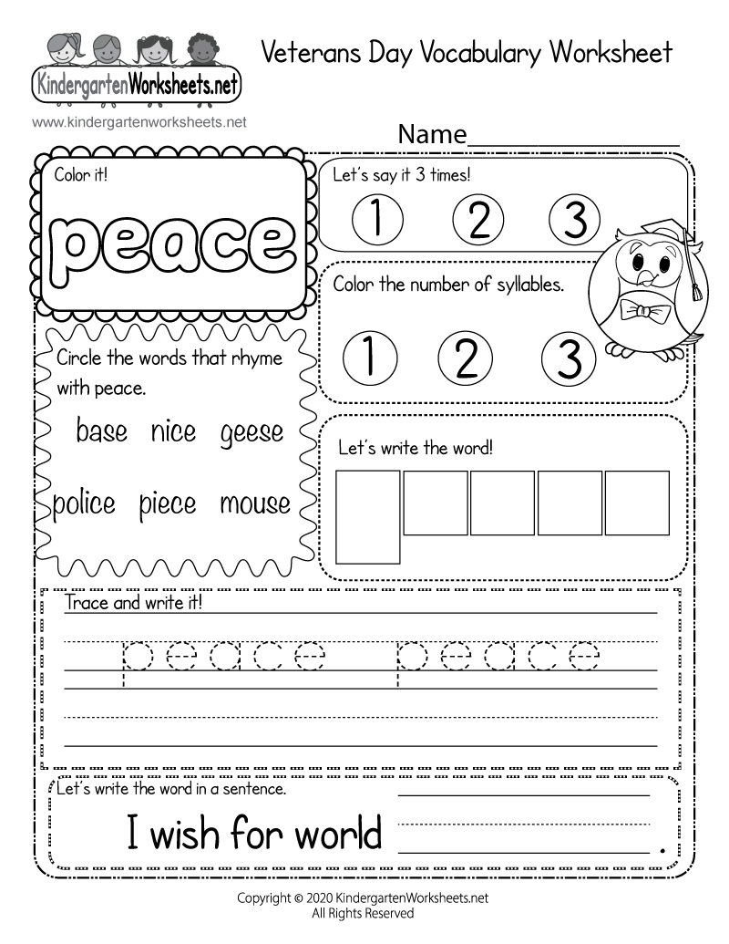 Veterans Day Vocabulary Worksheet - Free Printable, Digital, &amp;amp; Pdf within Veterans Day Worksheets Printable