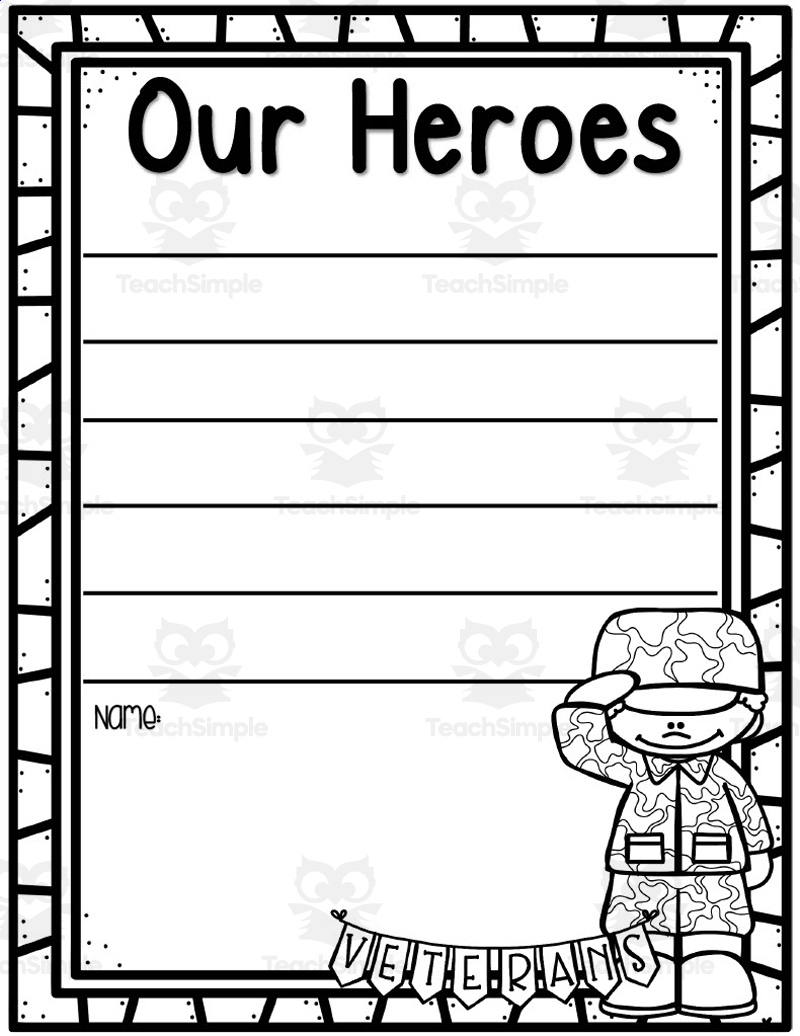 Veteran&amp;#039;S Day Writing throughout Veterans Day Writing Paper Printable