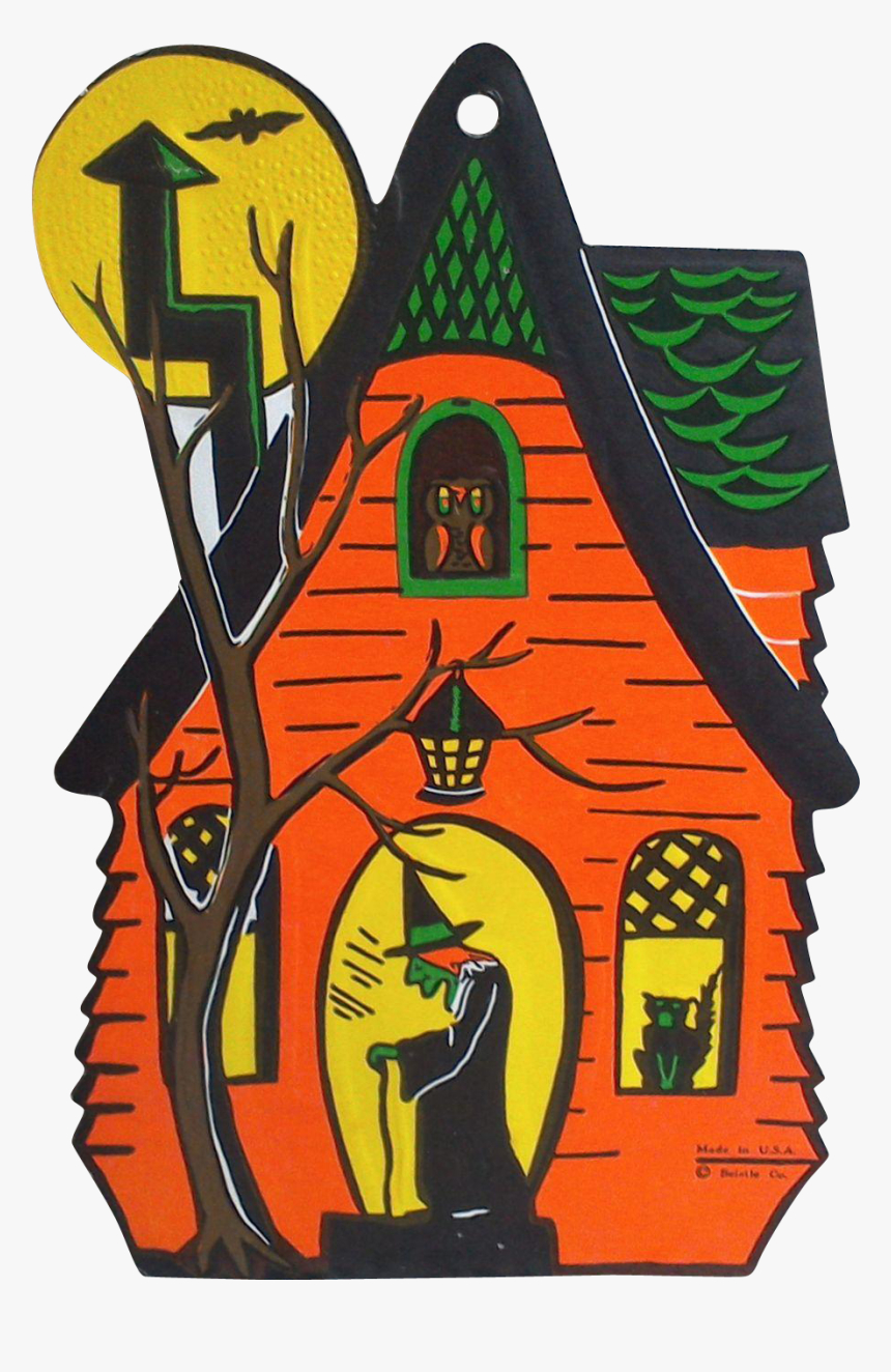 Vintage ~ Beistle ~ Haunted House ~ Die Cut Halloween - Printable within Free Printable Vintage Beistle Halloween Clip Art