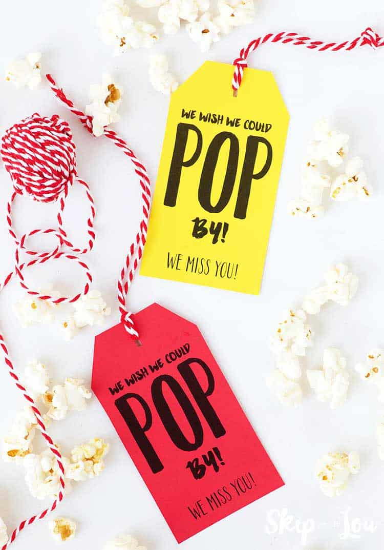 We Miss You Popcorn Gift {Free Printable Tags} | Skip To My Lou regarding Free Printable Popcorn Gift Tags
