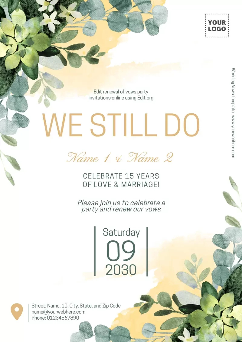 Wedding Vows Renewal Invitations And Certificates with regard to Free Printable Wedding Vow Renewal Invitations