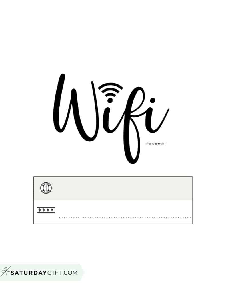 Wifi Password Sign - 11 Cute &amp;amp; Free Printable Templates intended for Free Printable Wifi Password Template 5x7