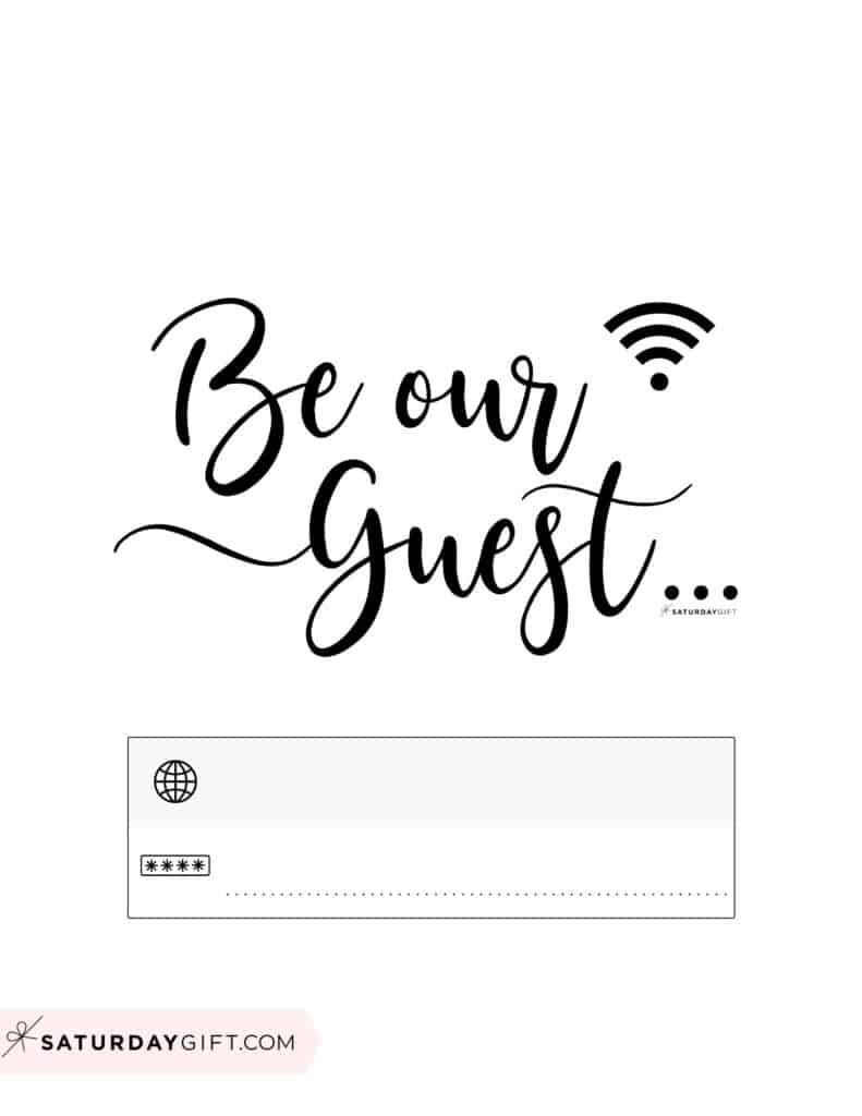 Wifi Password Sign - 11 Cute &amp;amp; Free Printable Templates with Free Printable Wifi Password Template 5x7