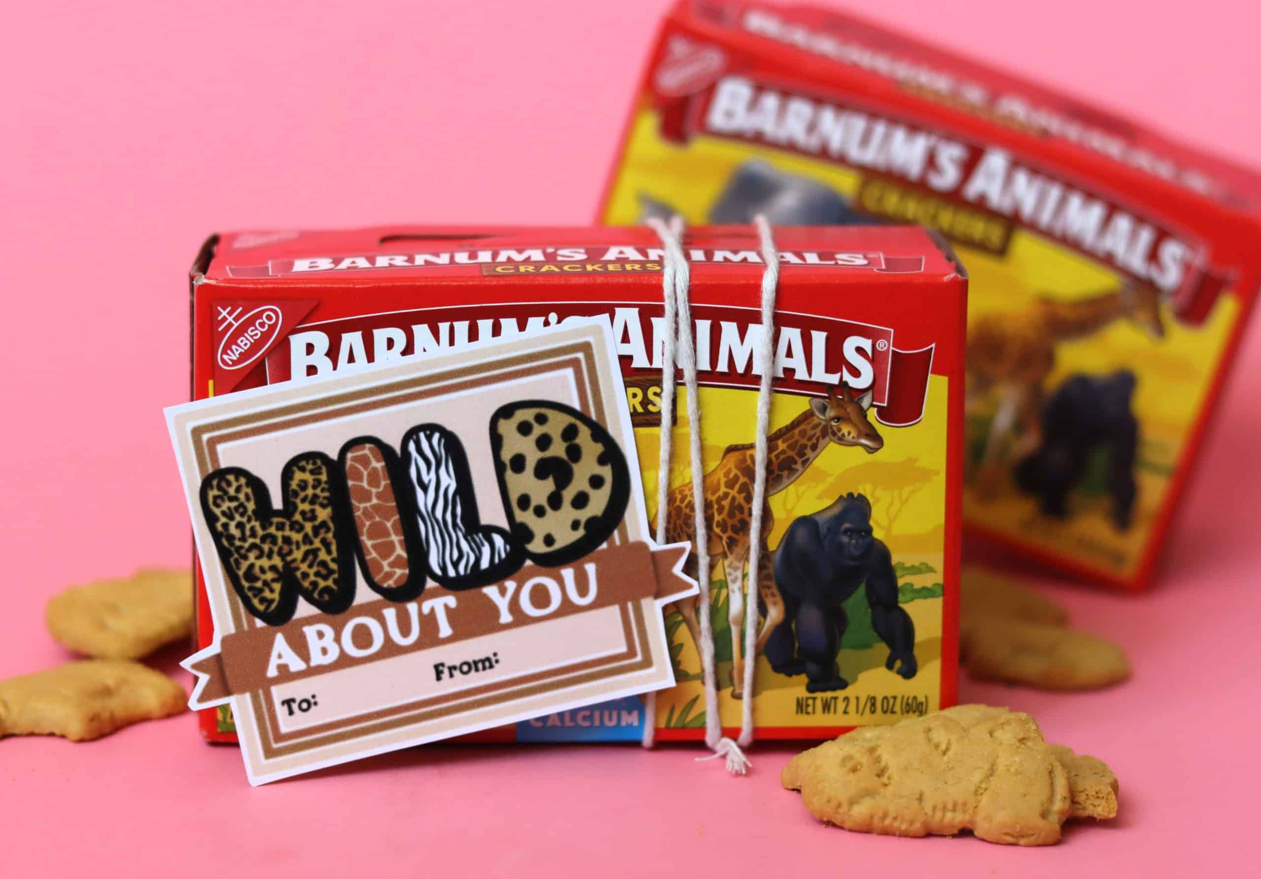 Wild About You Valentine Free Printable! - A Girl And A Glue Gun with regard to Animal Cracker Valentine Printable