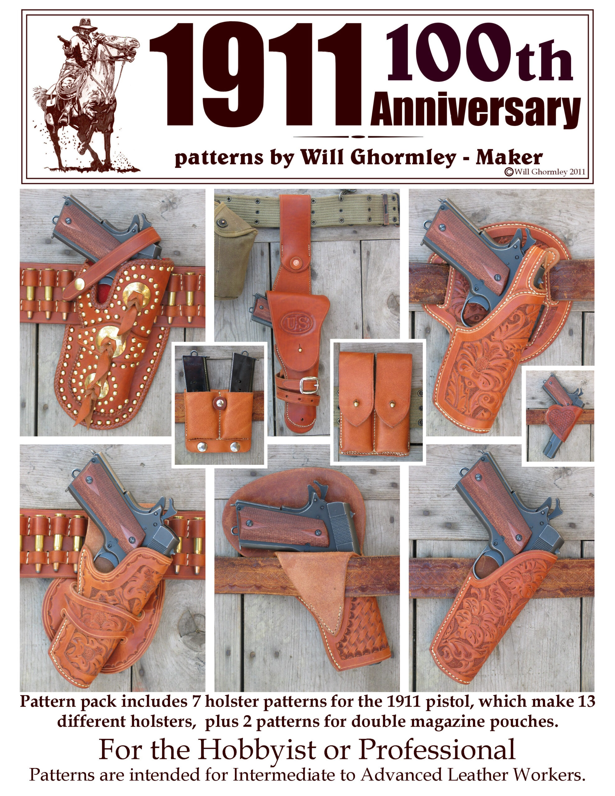 Will Ghormley - Maker, Old West Collection Patterns, Historically intended for Free Printable Leather Holster Patterns