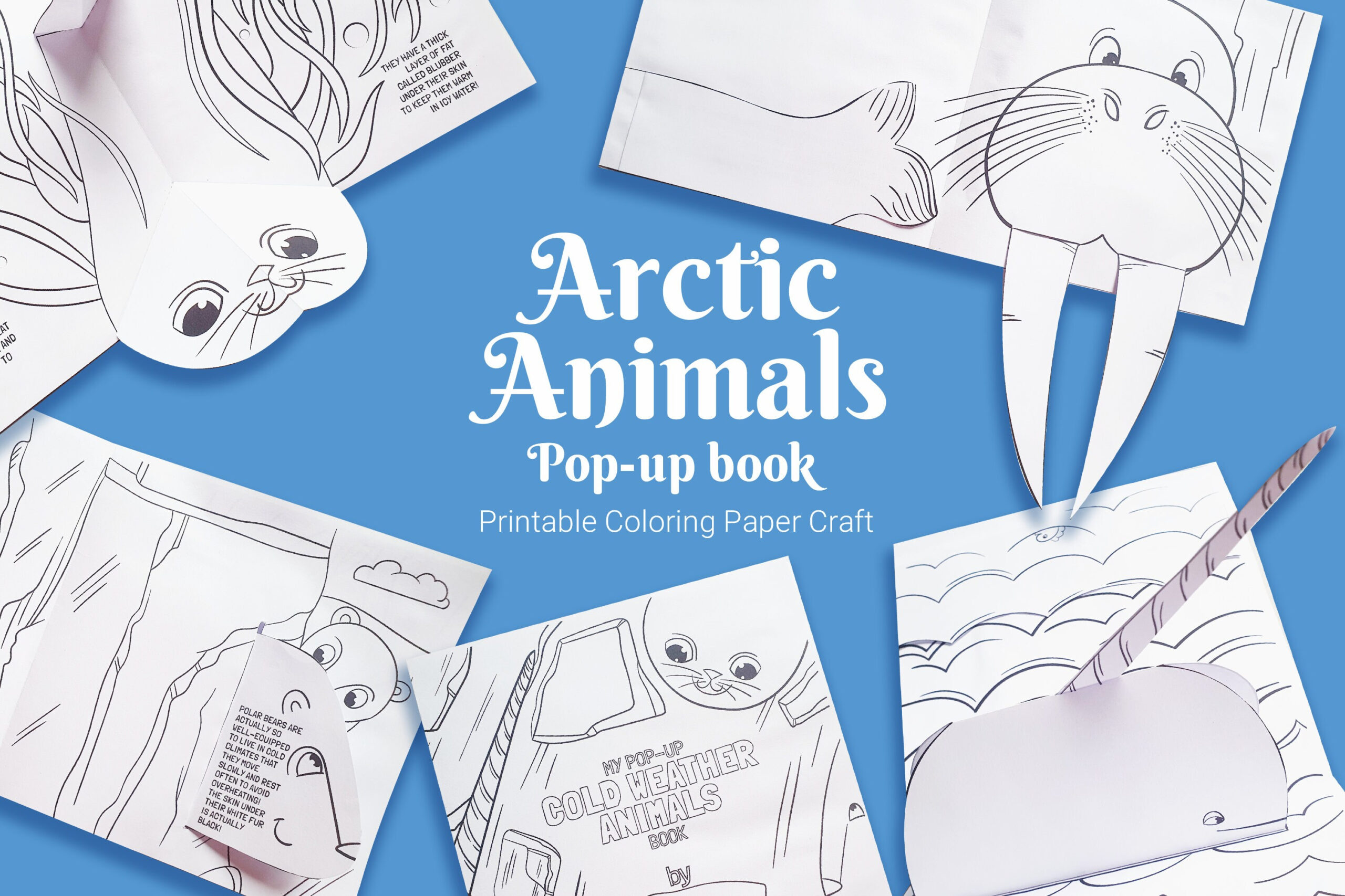 Winter Animals Diy Pop-Up Book: Arctic Papercraft (Digital intended for Arctic Animals Printable Book