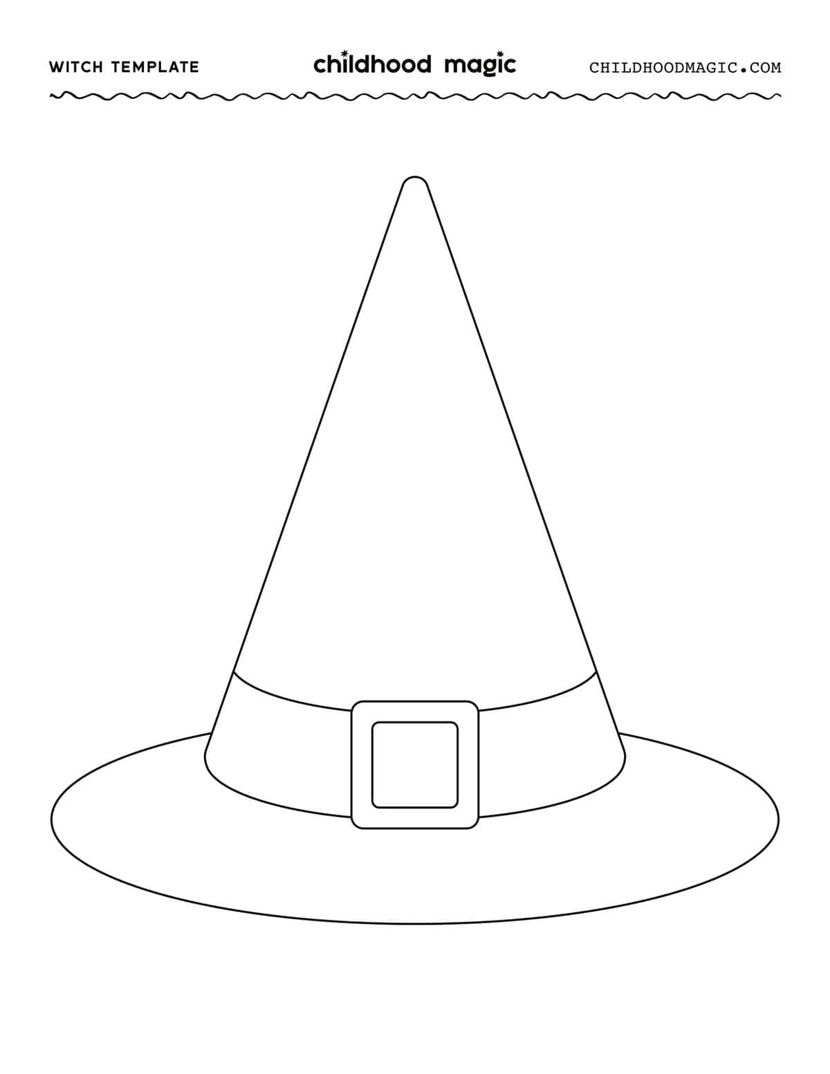 Witch Template- Free Printable Witch, Hat And Cauldron - Childhood for Free Printable Witch Hat Template