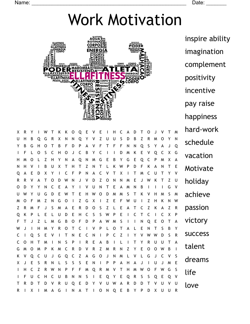 Work Motivation Word Search - Wordmint throughout Motivational Word Search Printable