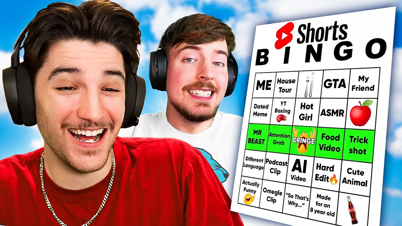 Youtube Shorts Bingo throughout Youtube Shorts Bingo Card
