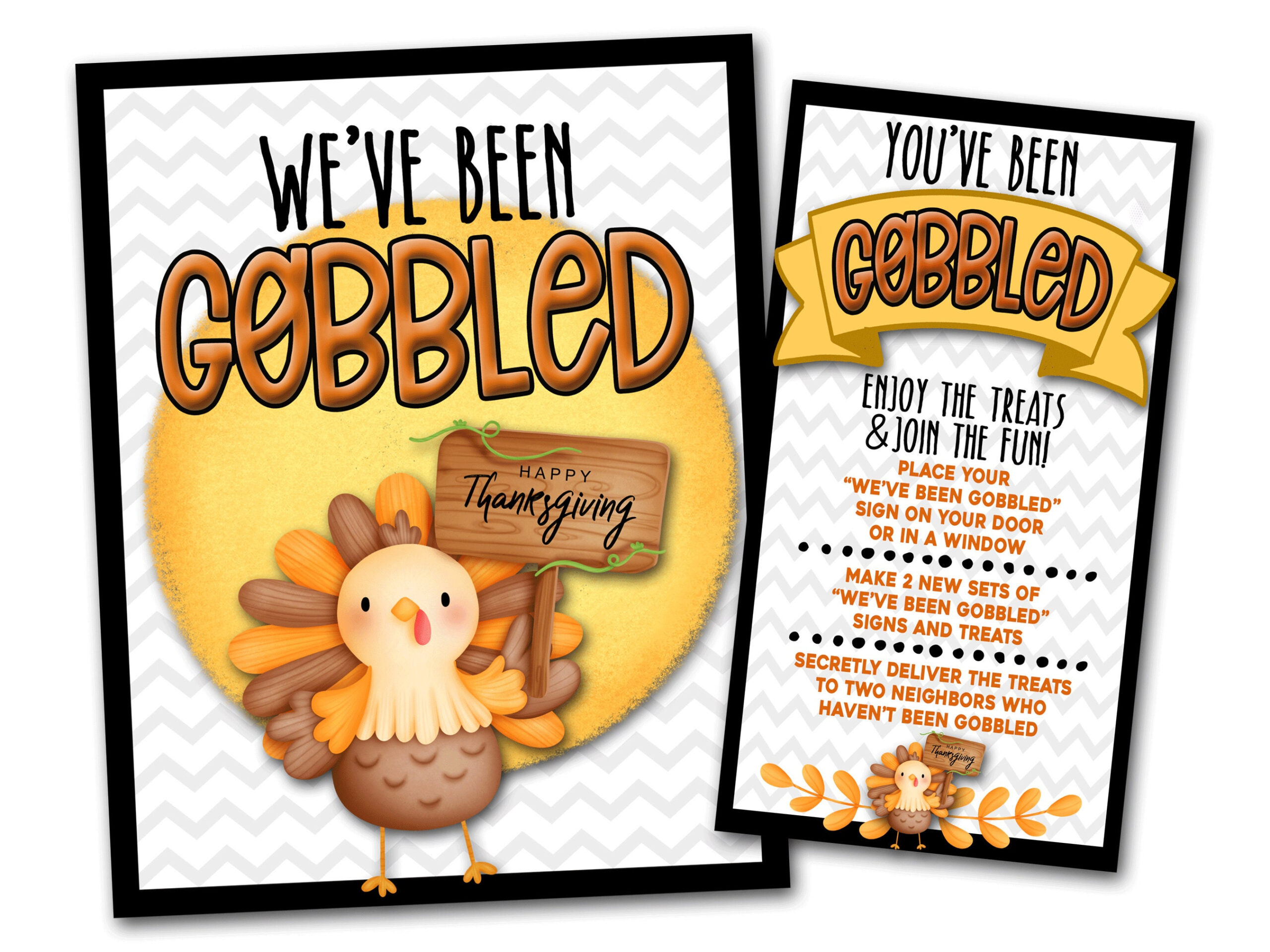 You&amp;#039;Ve Been Gobbled Sign, Printable Thanksgiving Gobbled Sign within Printable You&amp;#039;Ve Been Gobbled Thanksgiving