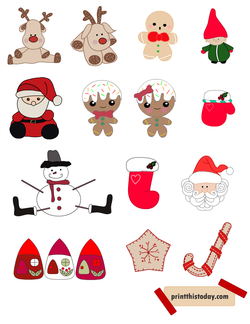 100 Free Printable Christmas Stickers (Cute + Vintage intended for Printable Christmas Stickers Free