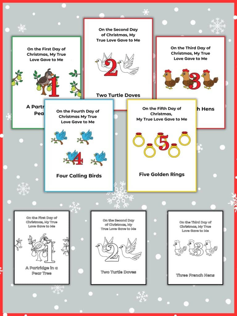 12 Days Of Christmas Cards Printable (Free!) | Healing Home regarding 12 Days of Christmas Card Printable Free