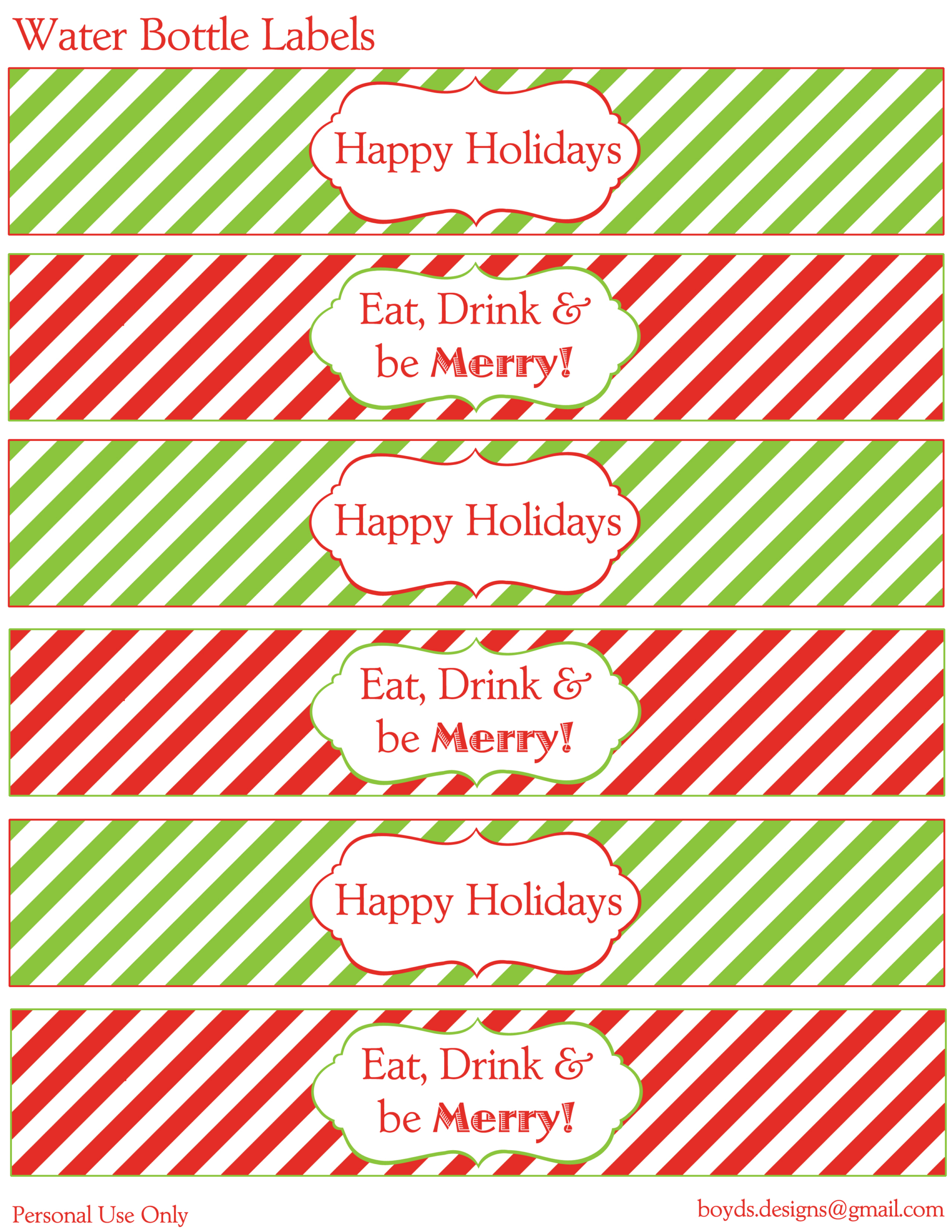 12 Days Of Christmas Diy Printable Freebies! Day 3 – Water Bottle throughout Free Printable Water Bottle Labels For Christmas
