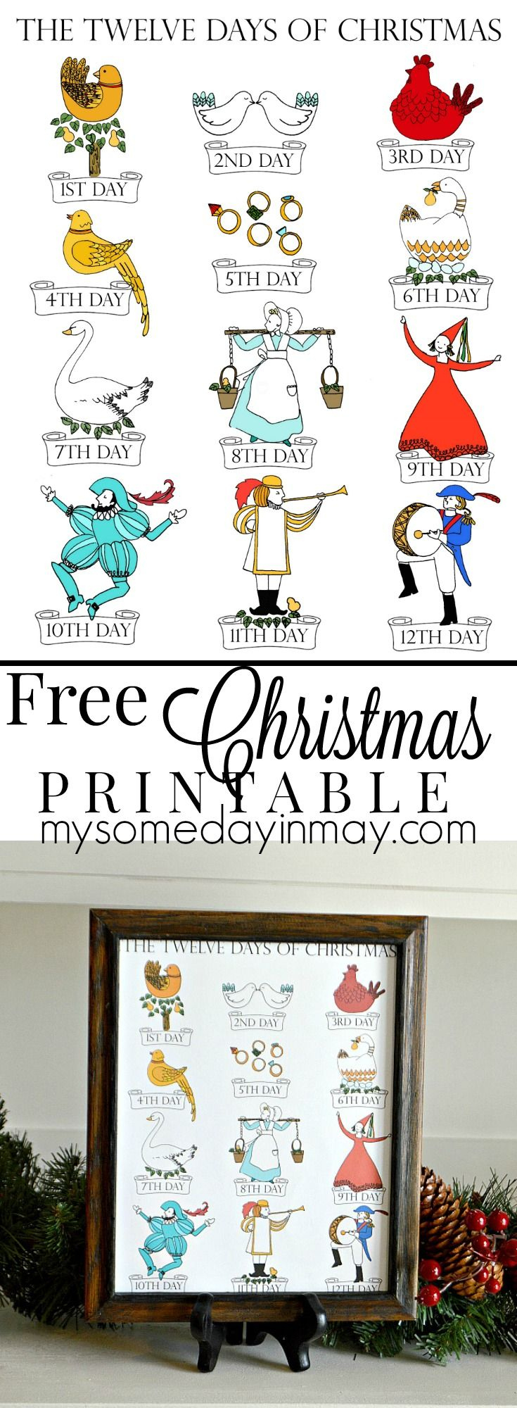 12 Days Of Christmas Printable intended for Twelve Days Of Christmas Printable Images