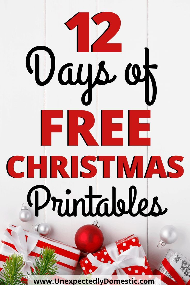 12 Days Of Free Christmas Printables! throughout 12 Days Of Christmas Printable Templates