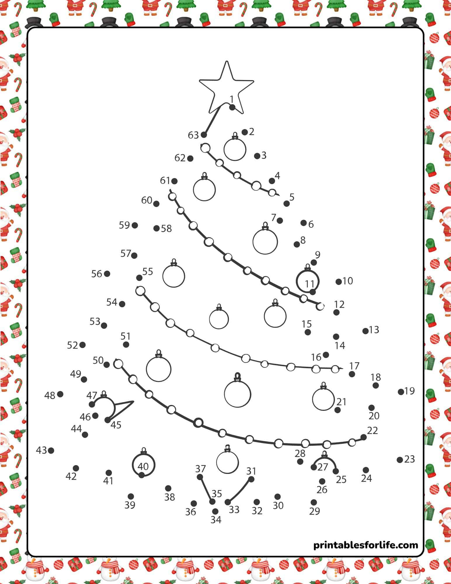 12 Free Christmas Dot To Dot Worksheets (Connect The Dots) regarding Christmas Dot To Dot Printable Free