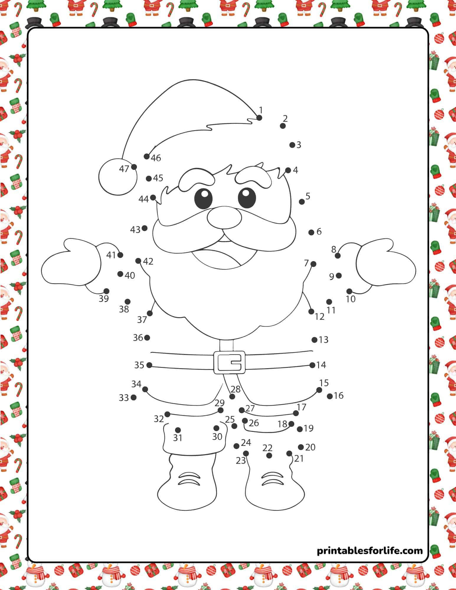 12 Free Christmas Dot To Dot Worksheets (Connect The Dots) with regard to Christmas Connect the Dots Printable