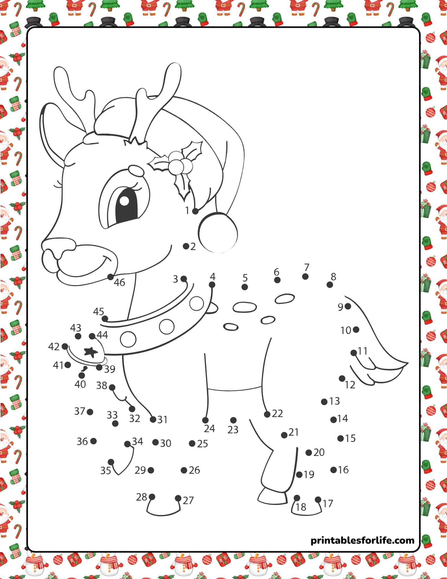 12 Free Christmas Dot To Dot Worksheets (Connect The Dots) within Printable Christmas Connect The Dots