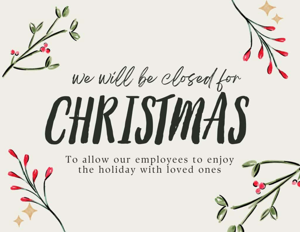 12 Free Printable Closed For Christmas Sign Templates - The with Christmas Closed Sign Printable Free