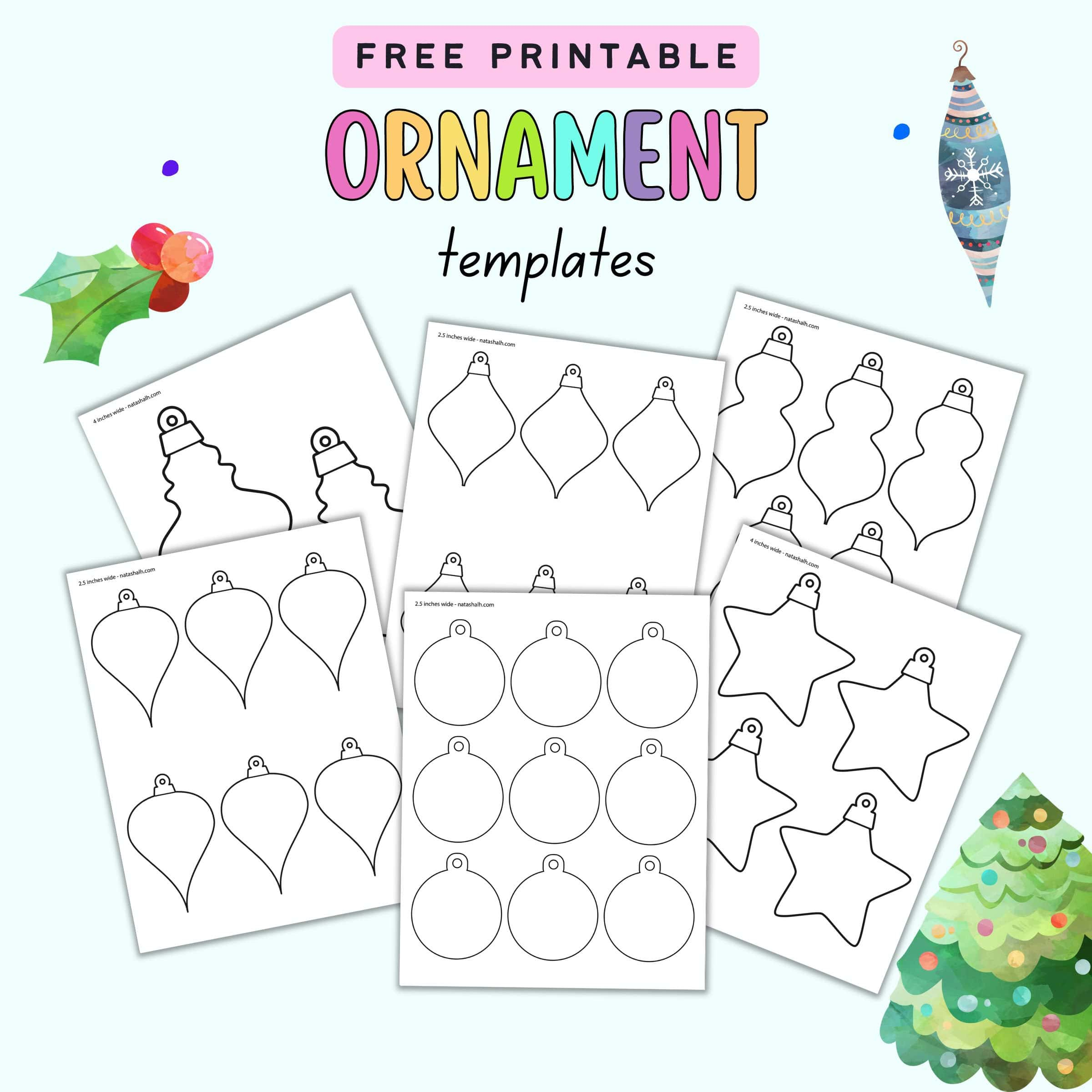 13+ Free Printable Christmas Ornament Templates - The Artisan Life throughout Free Printable Christmas Patterns
