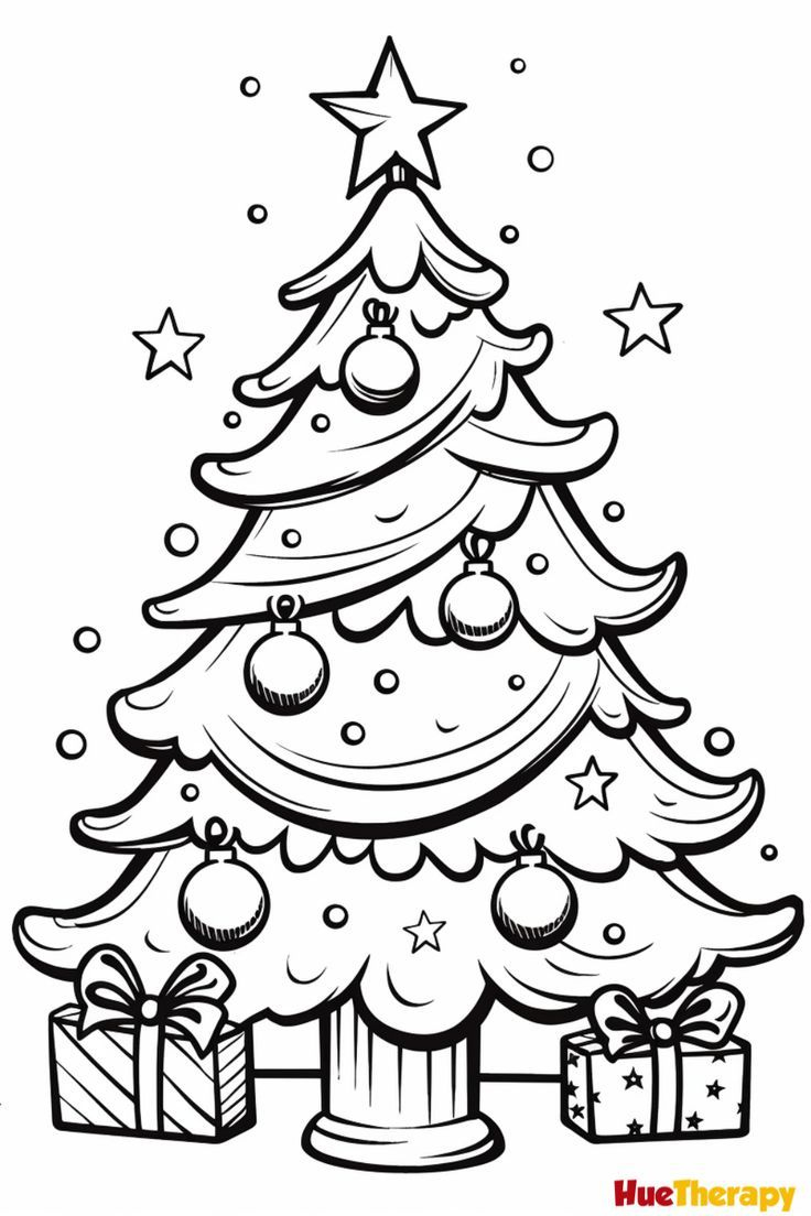 13 Free Printable Christmas Tree Coloring Pages with Printable Christmas Tree