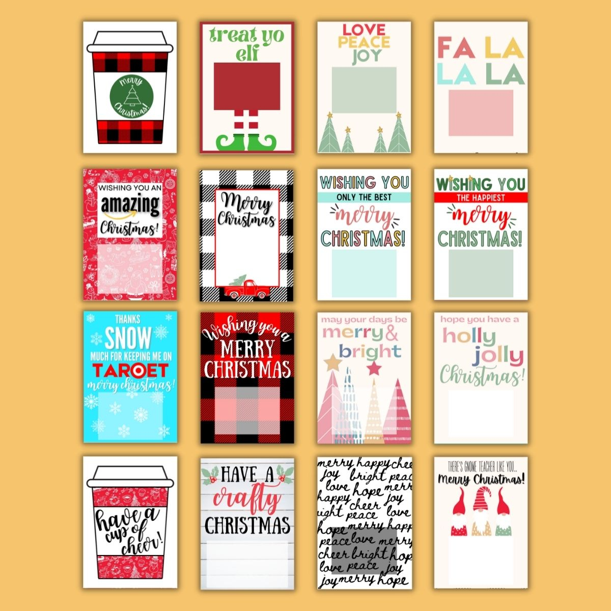 15+ Best Teacher Christmas Gift Card Holder Free Printables with Teacher Christmas Gift Card Printable