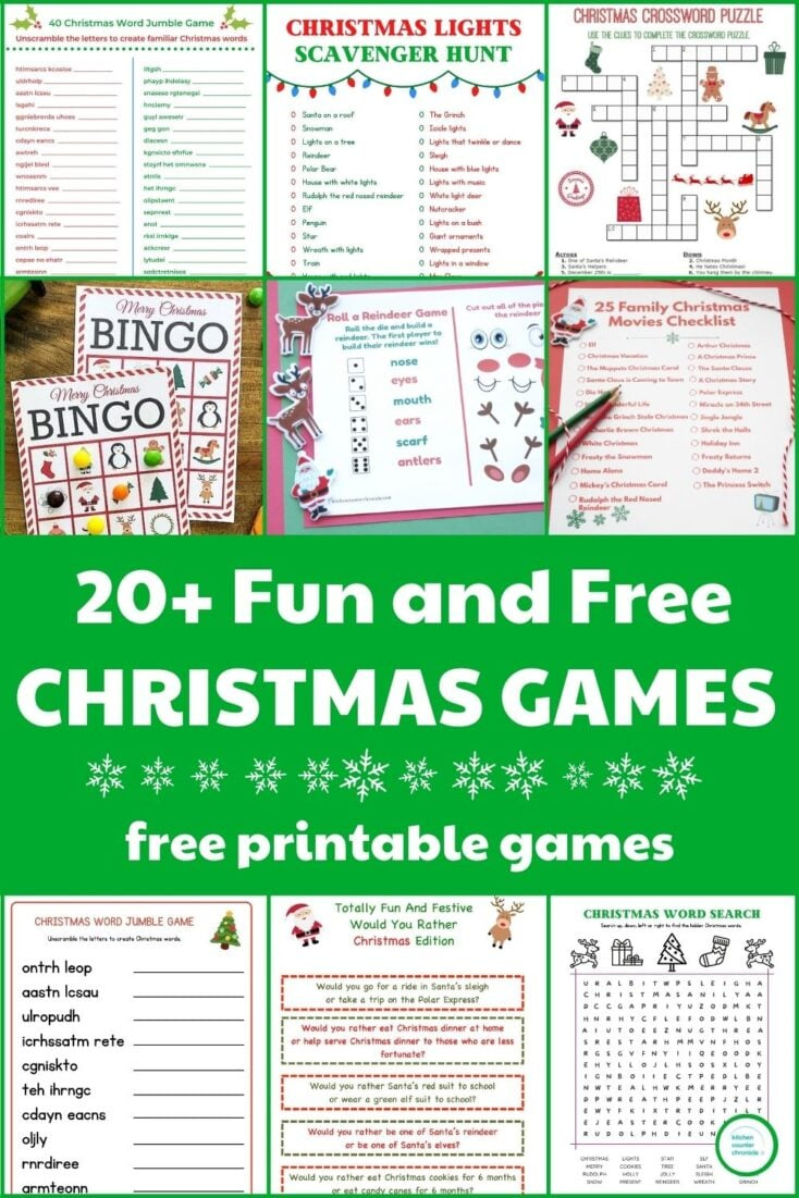 20+ Free Printable Christmas Games For The Whole Family with regard to Free Printable Family Christmas Games