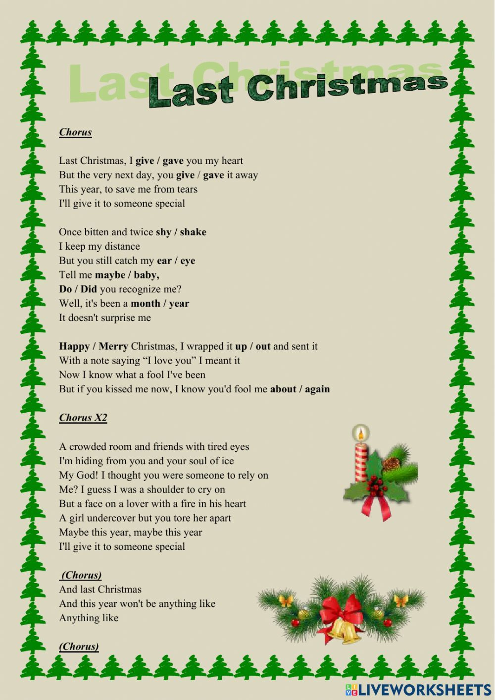 23 Ideas De Villancicos | Villancico, Cancion De Navidad inside Last Christmas Lyrics Printable