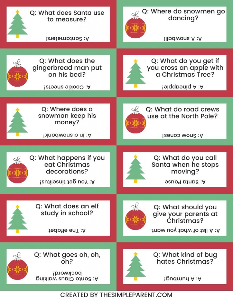 25 Christmas Jokes For Kids (With Free Printable!) - The Simple Parent intended for Free Printable Christmas Jokes