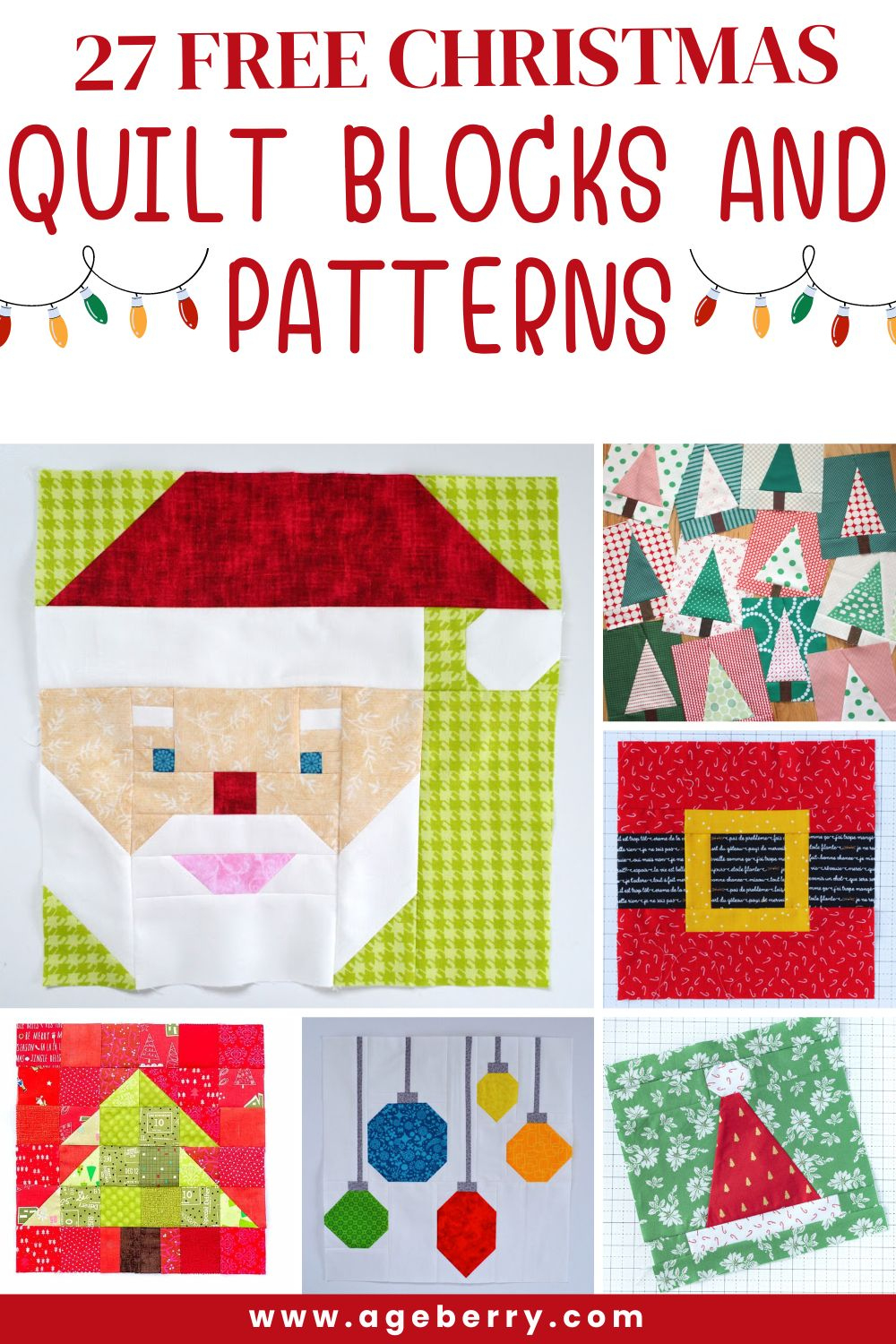 27 Free Christmas Quilt Blocks And Patterns For Your Holiday Projects inside Christmas Quilt Patterns Free Printable