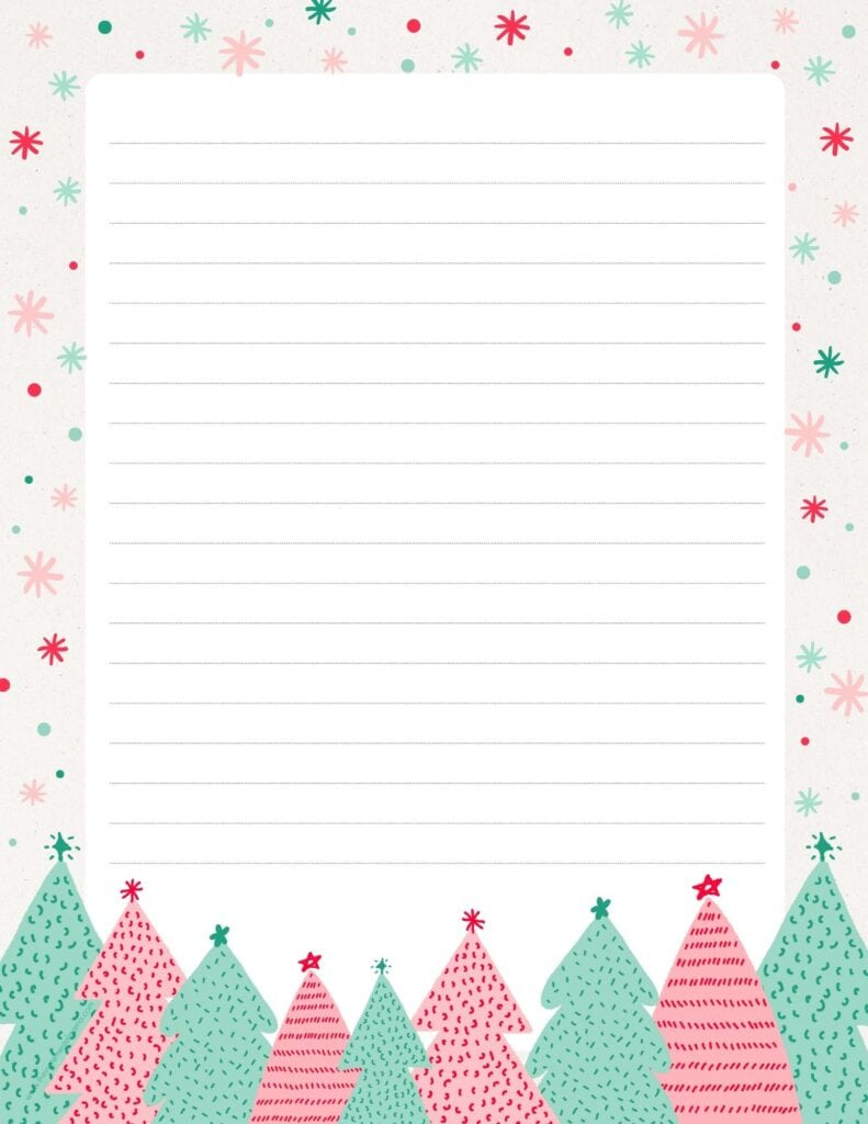 30+ Free Printable Christmas Border Printable Templates - The in Free Printable Lined Christmas Stationery