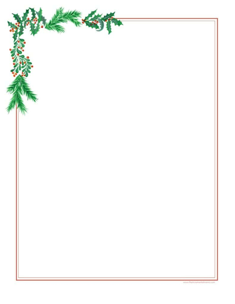 30+ Free Printable Christmas Border Printable Templates - The with Free Printable Christmas Paper Borders