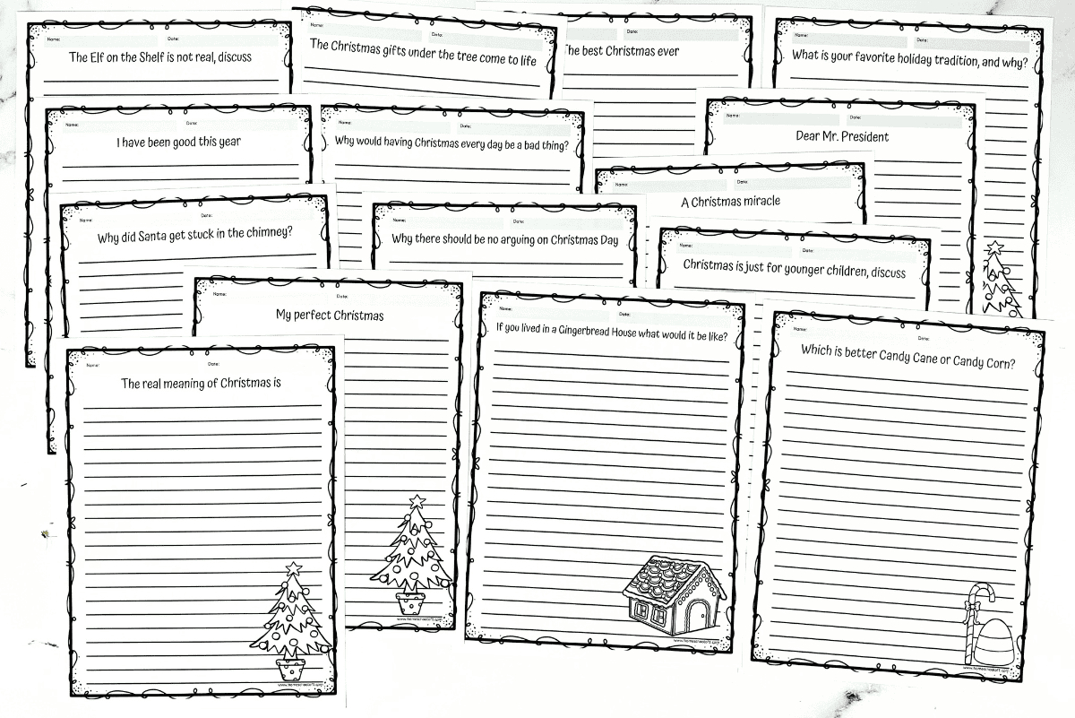 31 Free Christmas Writing Prompt Printables For Kids Aged 5-14 intended for Free Printable Christmas Writing Prompts