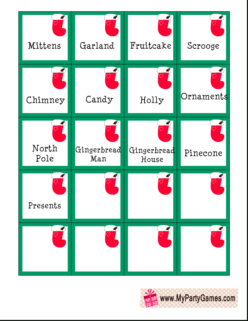 33 Free Printable Christmas Pictionary Clue Cards pertaining to Christmas Pictionary Printable Free