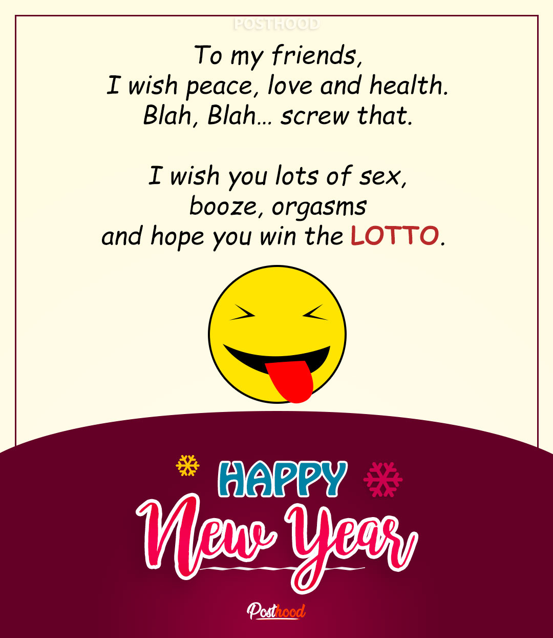 35 Hilarious And Funny New Year Wishes For Friends To Screw – Posthood within Naughty New Year Quotes
