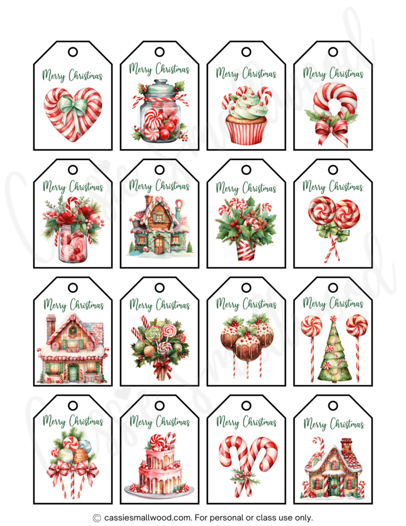 400+ Cutest Printable Christmas Tags (Free Pdf) - Cassie Smallwood in Printable Name Tags For Christmas Gifts