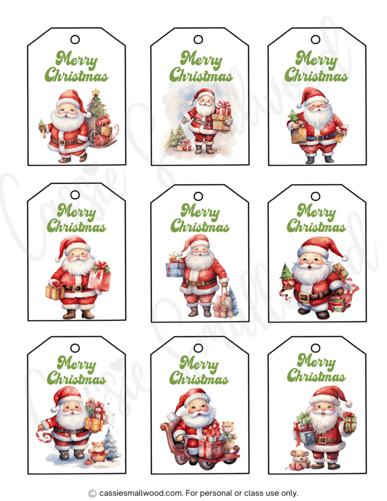 400+ Cutest Printable Christmas Tags (Free Pdf) - Cassie Smallwood with regard to Large Christmas Gift Tags Printable