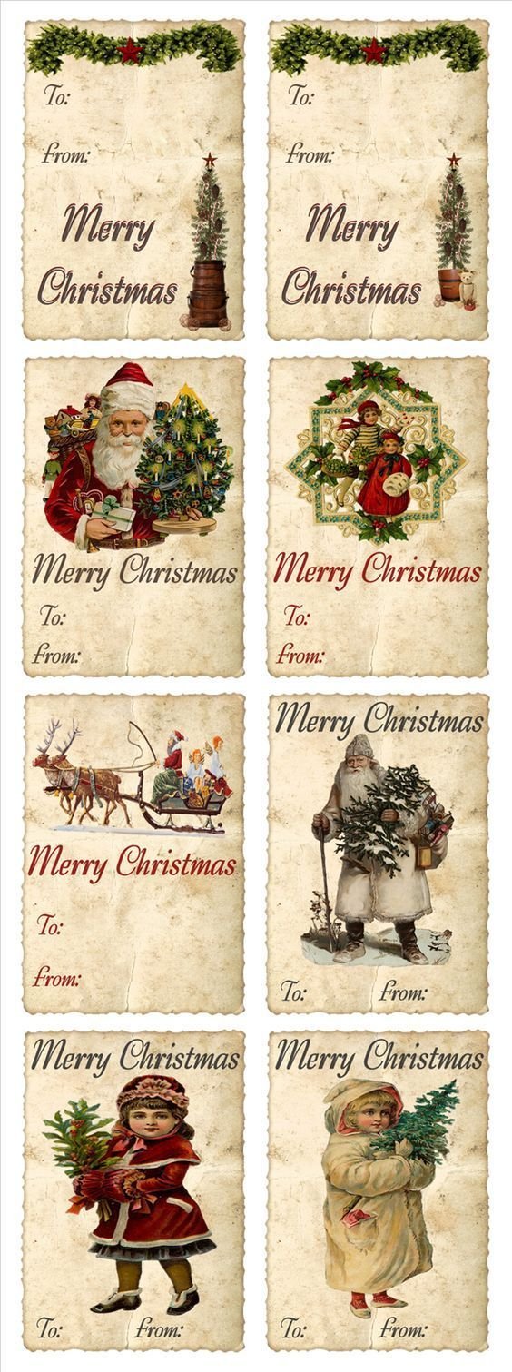 47 Free Printable Christmas Gift Tags (That You Can Edit And pertaining to Vintage Christmas Gift Tags Printable Free