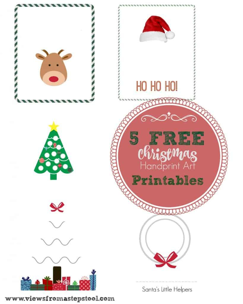 5 Christmas Handprint Art Templates For Gifting, Decor Or Fun! inside Free Printable Christmas Handprint Art
