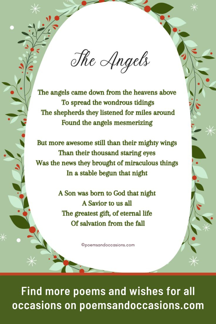 5 Short And Sweet Religious Christmas Poems intended for Christmas Poems Short Printable