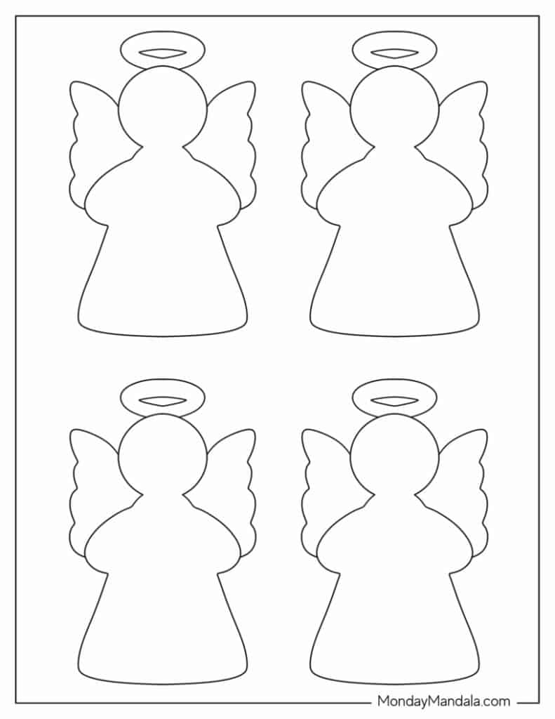 60 Angel Templates (Free Pdf Printables) pertaining to Christmas Angel Template Printable