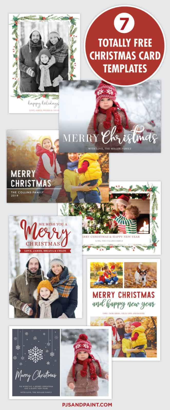 7 Free Christmas Card Templates You Can Download And Print Today inside Free Printable Christmas Card With Photo