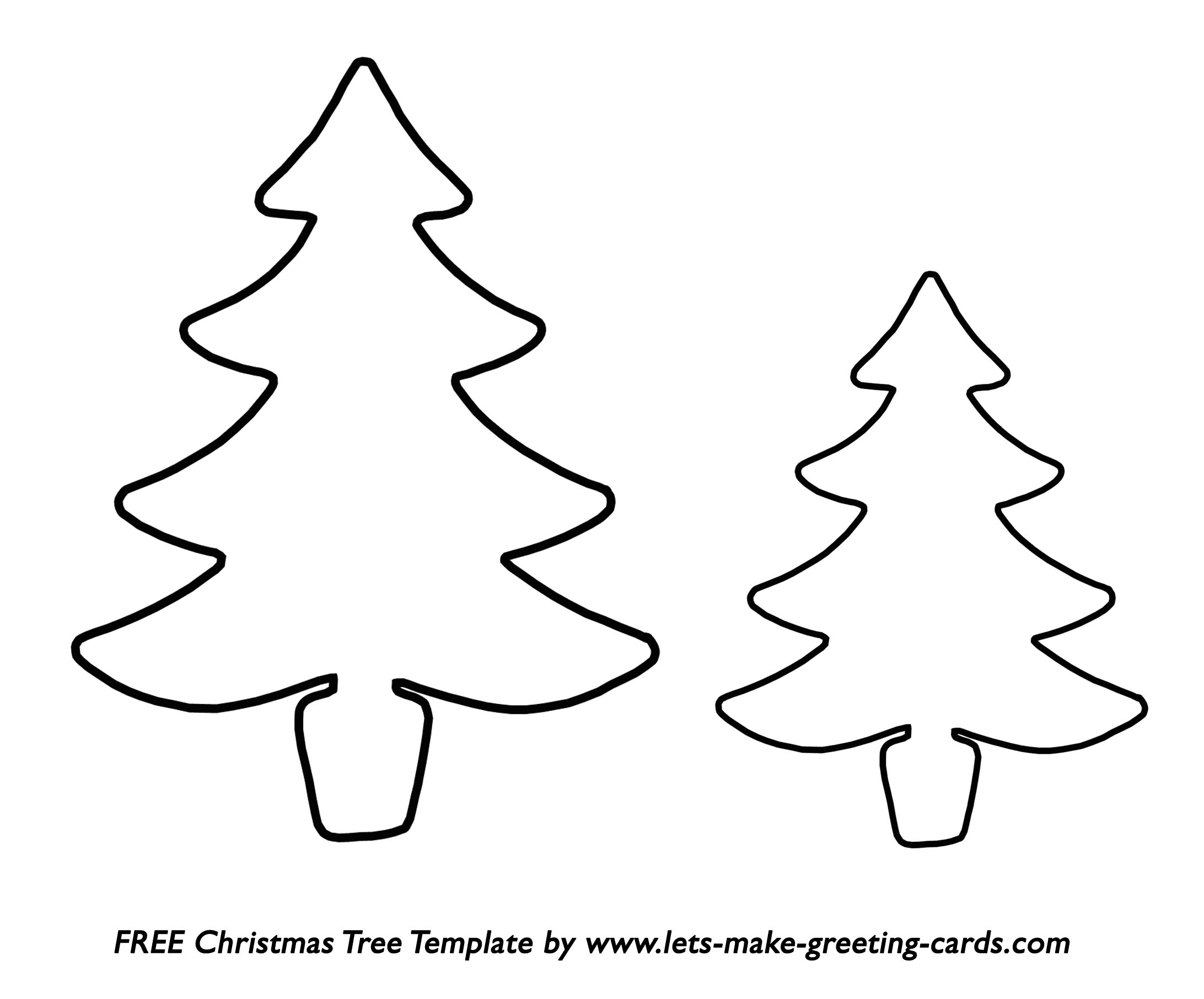 8 Free Christmas Tree Templates regarding Large Christmas Tree Outline Printable