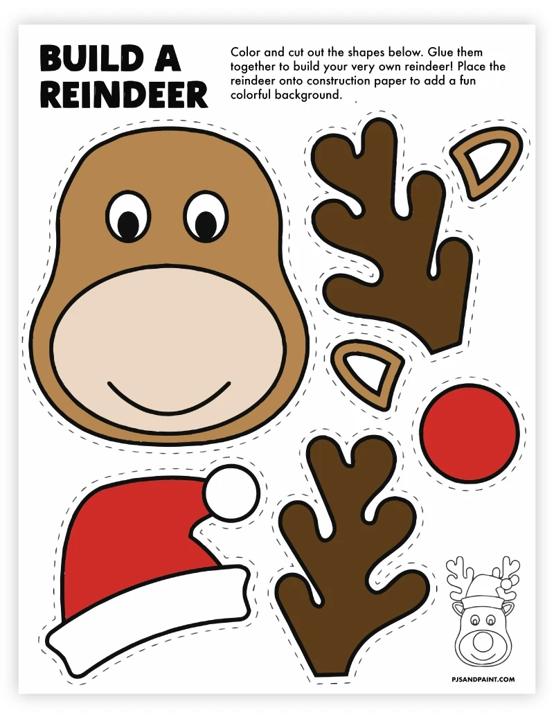 8 Free Printable Christmas Themed Cut And Paste Projects - Pjs And with regard to Christmas Cutting Activities Printable