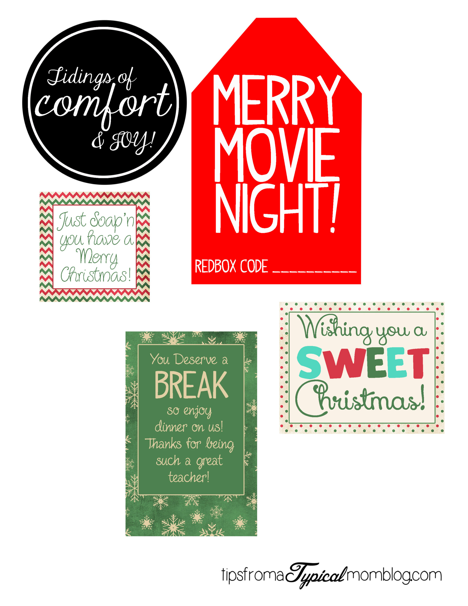 8 Quick And Easy Teacher Christmas Gift Ideas With Printable Tags for Teacher Christmas Gift Tag Printable