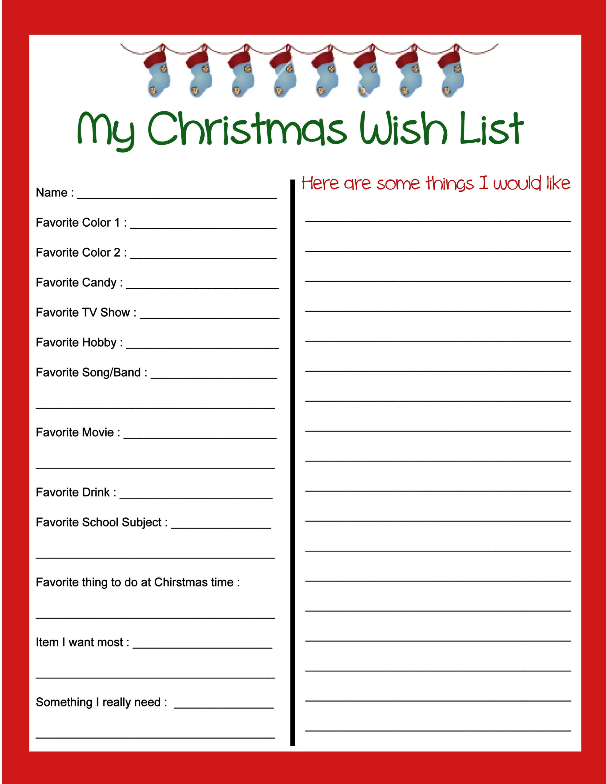 9 Best Christmas List Printable Ideas | Christmas List Printable inside Christmas List Maker Printable